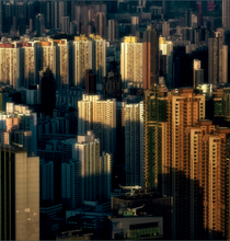 Load image into Gallery viewer, &#39;City Vibe&#39; by CP Lau Square framed prints