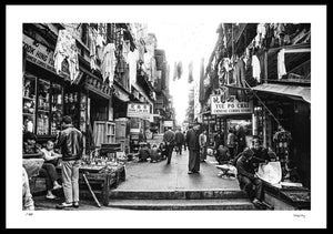 Redge Solley's 'Life in Hong Kong in 1969' HK heritage photo - Lascar Row Central  - framed print