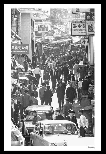 Redge Solley's 'Life in Hong Kong in 1969' HK heritage photo - Cochrane St Central Portrait - framed print