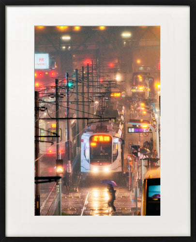 Tin Chun Fook's Yuen Long night view 1 colour photo - framed print