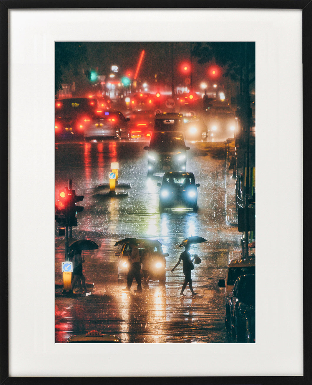 Tin Chun Fook's Yuen Long night view 4 colour photo - framed print