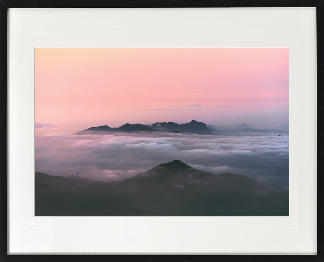 Tin Chun Fook's Kowloon Peak colour photo - framed print