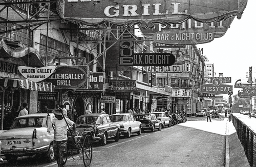 Redge Solley 'Hong Kong in the 60s' Rickshaw Lockhart - framed print