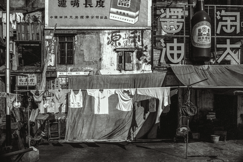 Redge Solley 'Hong Kong in the 60s' Laundry at Cheung Chau- framed print