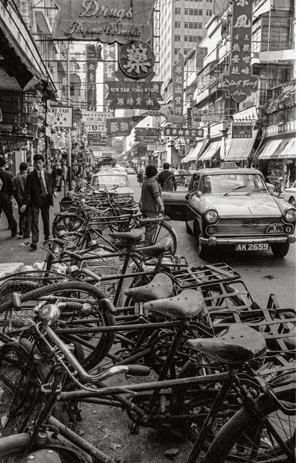 Redge Solley 'Hong Kong in the 60s' bicycles - framed print