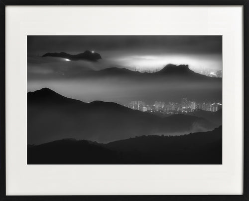 Tin Chun Fook's Lion Rock and other mountains photo - framed print