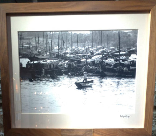 Redge Solley 'Hong Kong in the 60s' Cheung Chau backwater - framed print